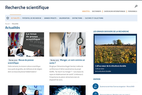 Le site recherche de l’uB fait peau neuve