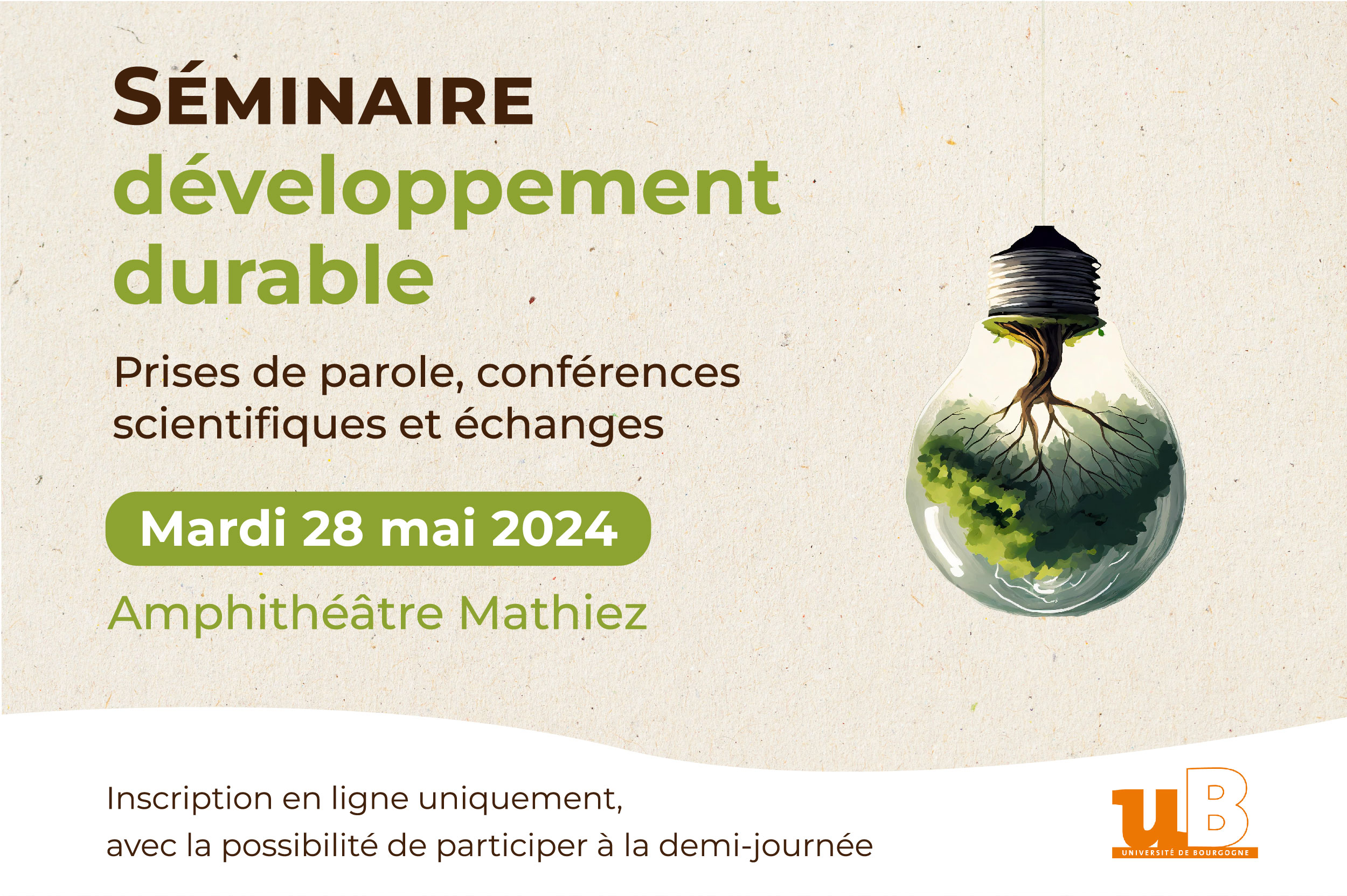 Le 28 mai, assistez au séminaire Développement Durable et la Responsabilité Sociale et Environnementale