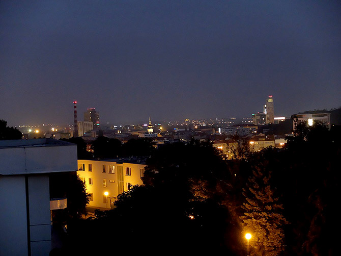 Vue depuis la résidence universitaire Vinarska.