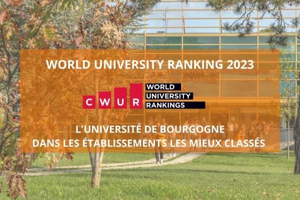 L’université de Bourgogne parmi les établissements les mieux classés sur le plan mondial